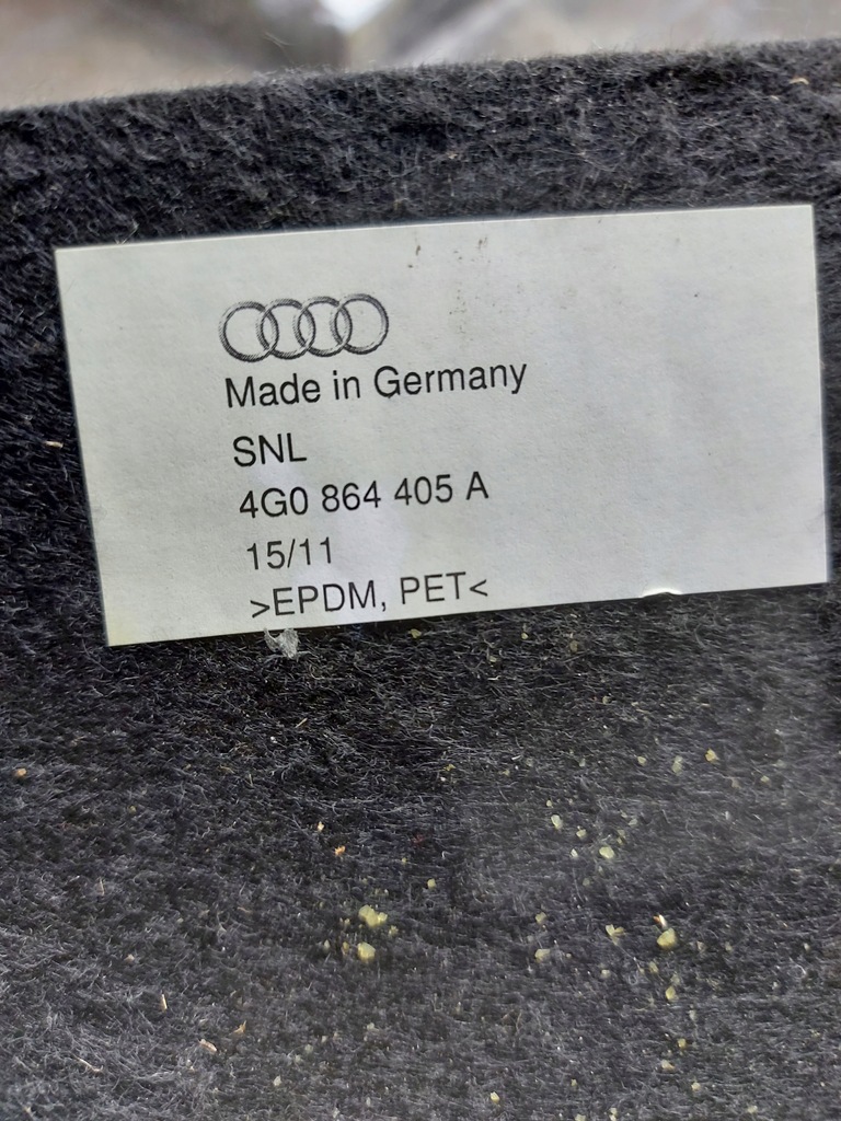 фото №6, Мат шумоизоляция пена консоли туннель шумоизоляция audi a6 c7 4g оригинальный номер