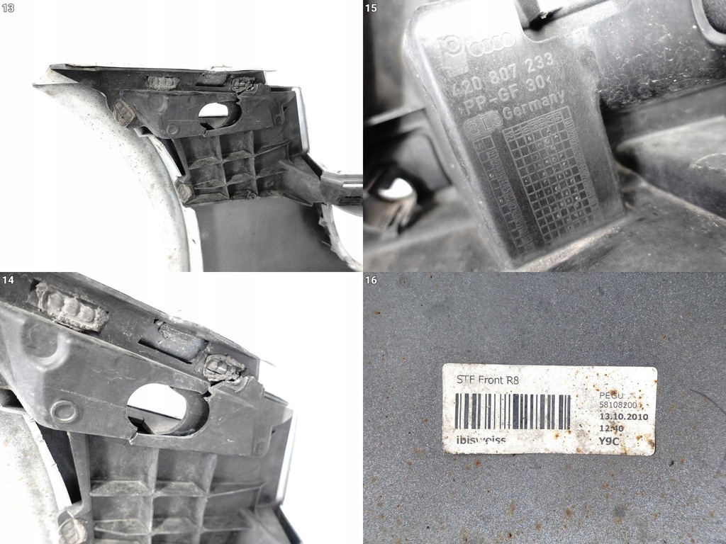 фото №11, Audi r8 420 06-12 бампер перед usa pdc