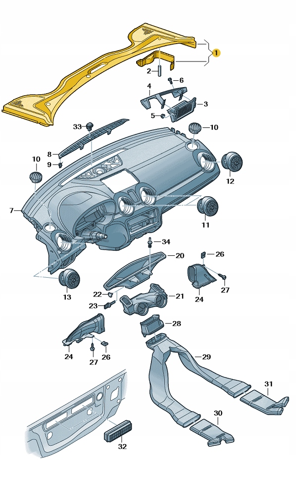 фото №1, Накладка na жолоб жабо audi a1 aso оригінал