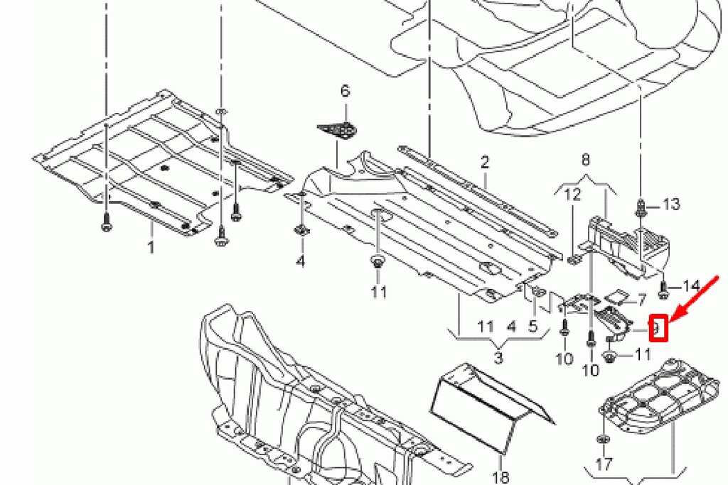 фото №9, Audi q3 8u захист підвіска задня ліва 8u0825215b nowa оригінальна