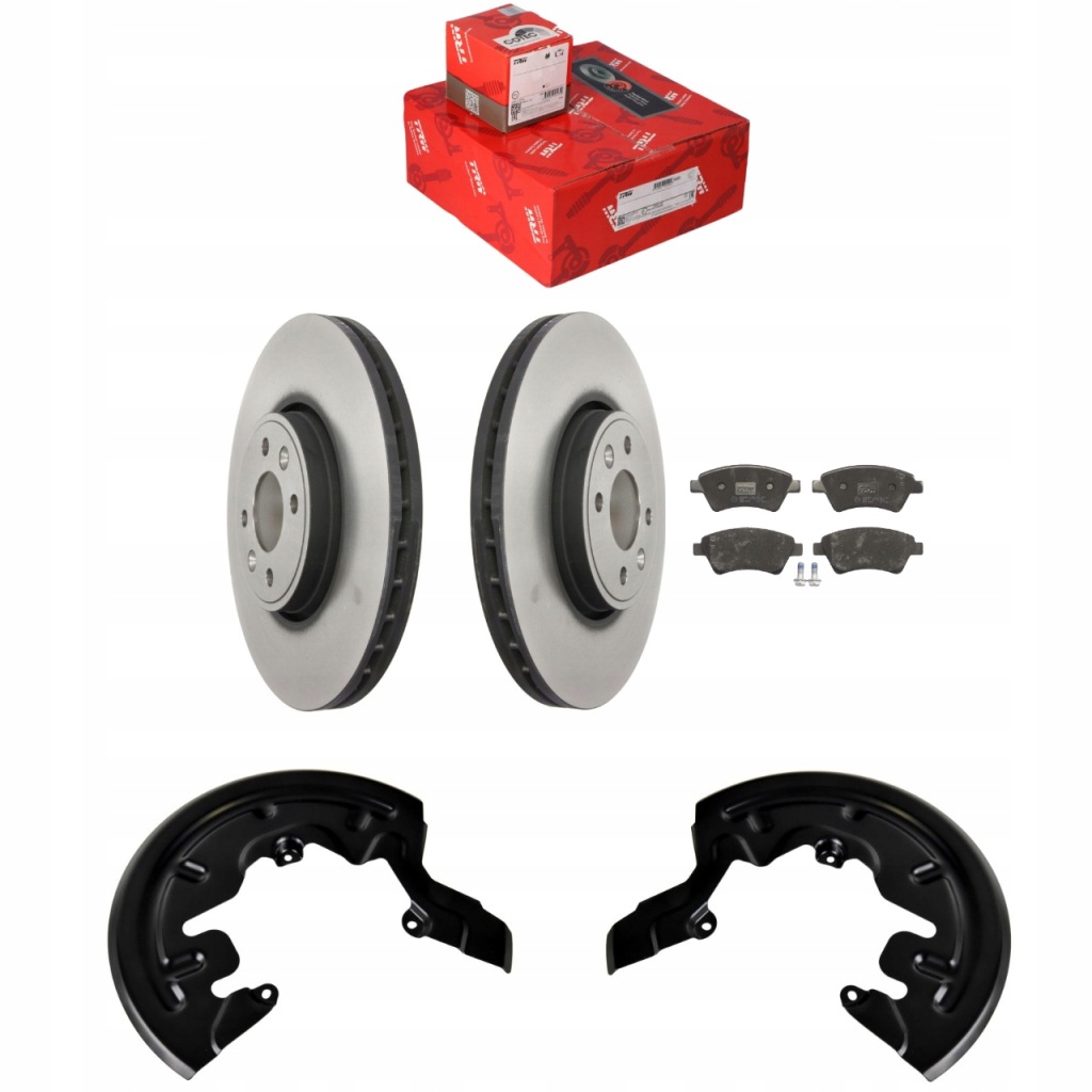 фото №1, Тормозные диски + тормозные колодки перед + защита диск do renault scenic ii grand scenic ii