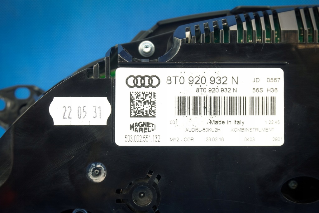 фото №8, Счетчик приборная панель приборы audi a5 8t lift 8t0920932n