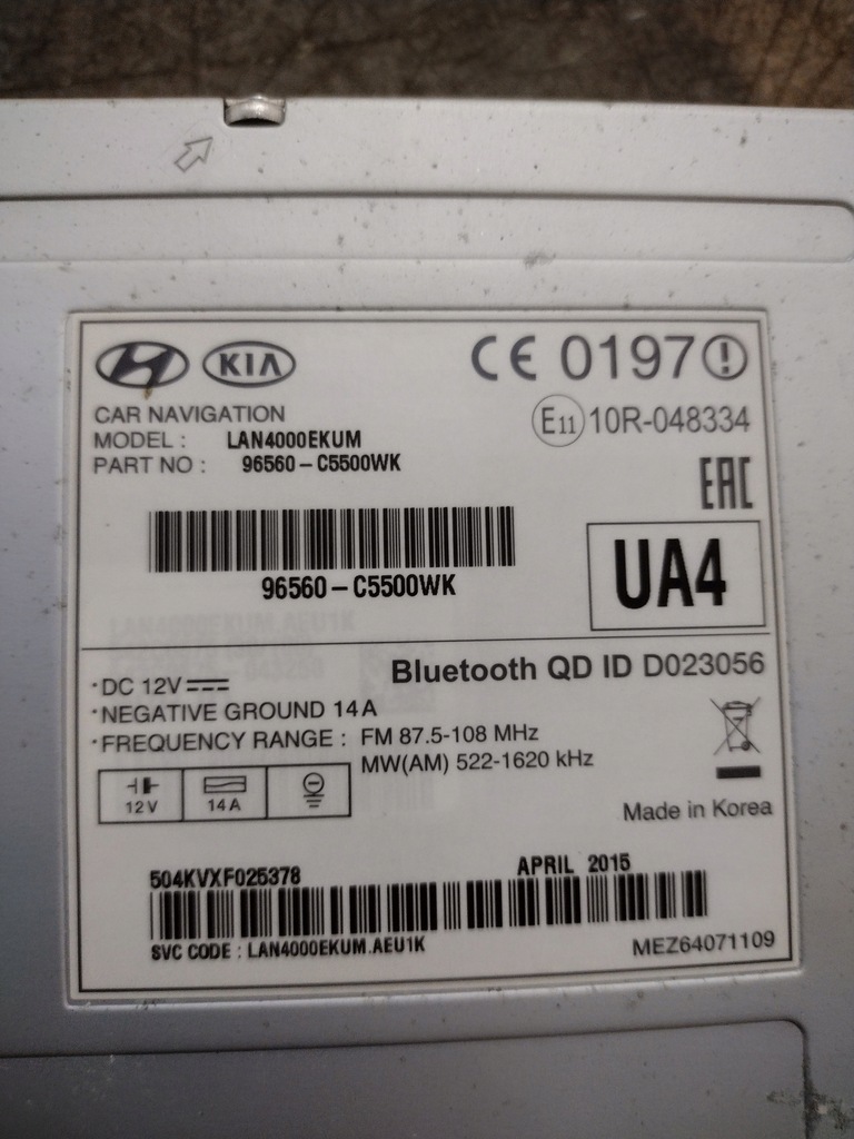 фото №14, Радіо kia sorento iii 96560-c5500wk