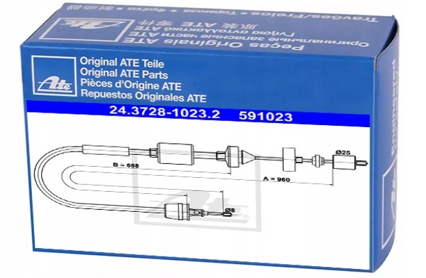 фото №1, Трос сцепления ate do nissan kubistar 1.5 dci