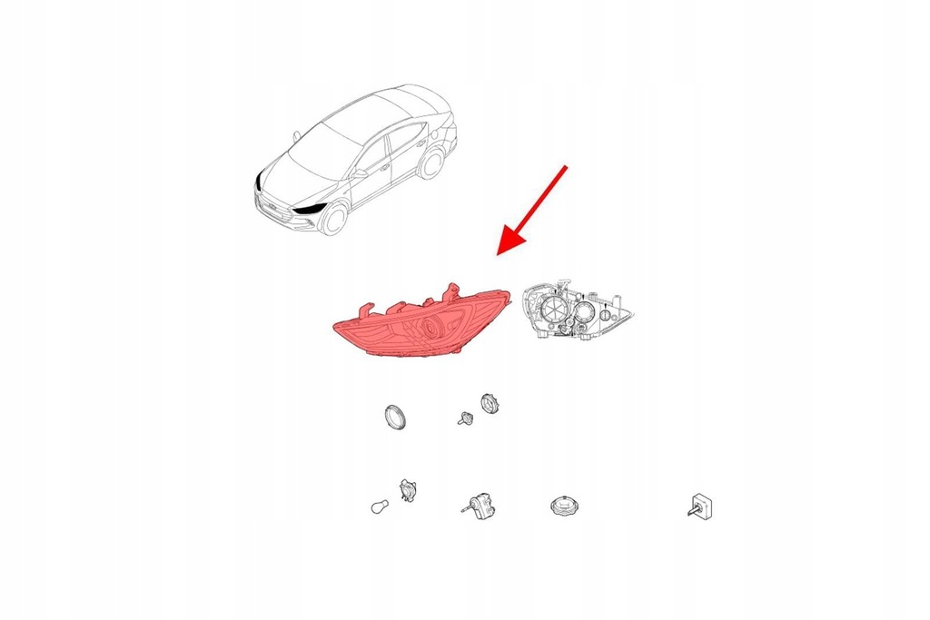 фото №8, Hyundai elantra vi ad 2018-2020 лампа передня ліва led 92101f2600