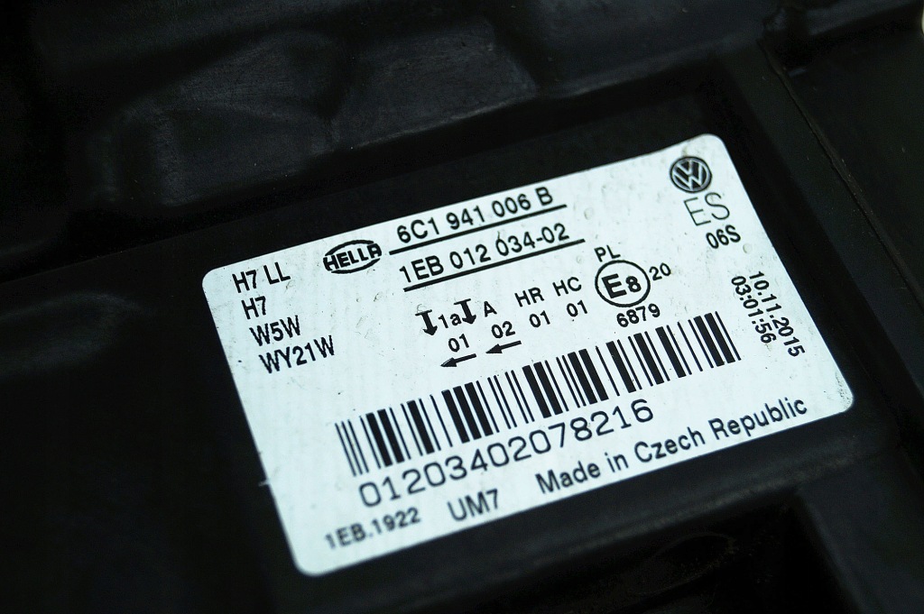 фото №9, Лампа правый перед vw polo v 6c1 lift eu