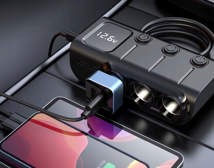 фото №7, Розподільник роз'єм прикурювача 12-24v usb pd 35w woltomierz 120w legacy