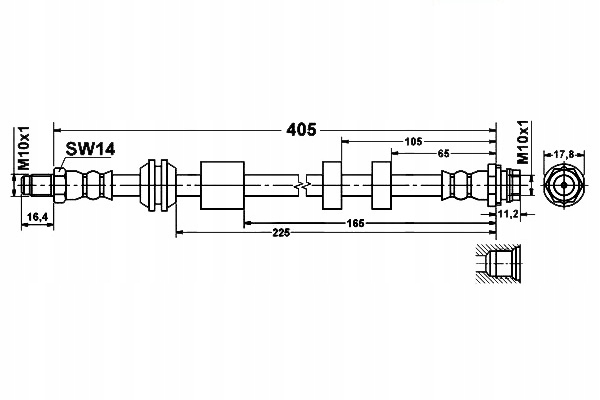 фото №1, Ate 24.5162-0405.3 шланг тормозной гибкий