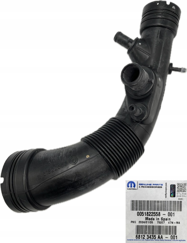 фото №1, Шланг труба воздуха fiat linea grande punto alfa romeo 1.4 оригинальный номер 51822558