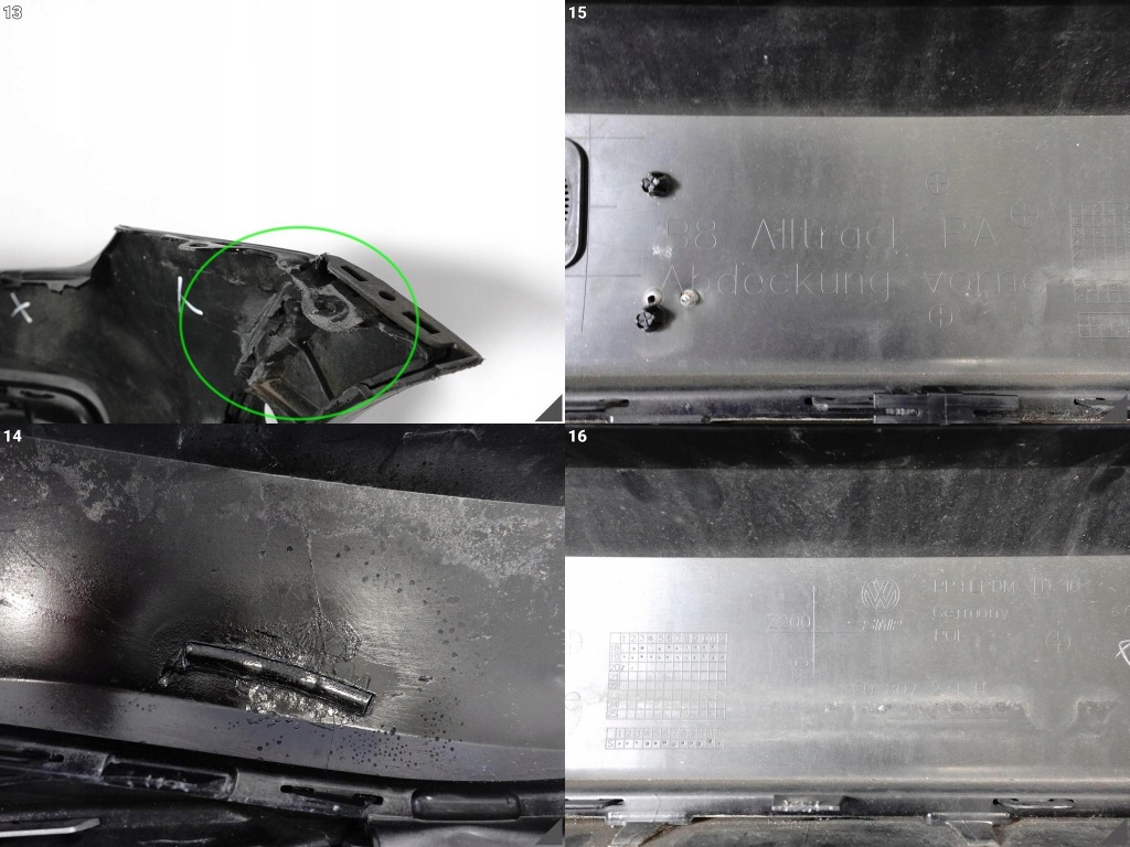 фото №11, Vw passat b8 3g0 alltrack lift 19- бампер + решётки + спойлер +молдинг перед