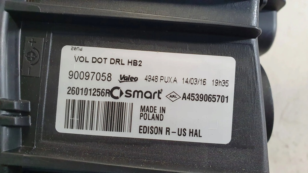 фото №9, Лампа перед правая led a4539065701 smart fortwo 3 iii usa 14-