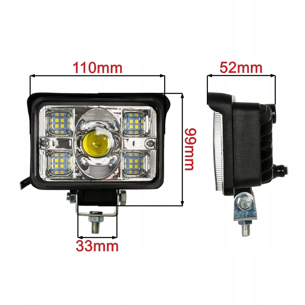 фото №8, 2× лампа рабочая awl32 17 x led combo 9-36v amio