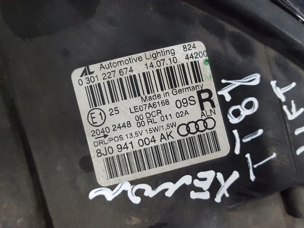 фото №7, Audi tt 8j lift 10-14r лампа bi-xenon led правая перед anglik