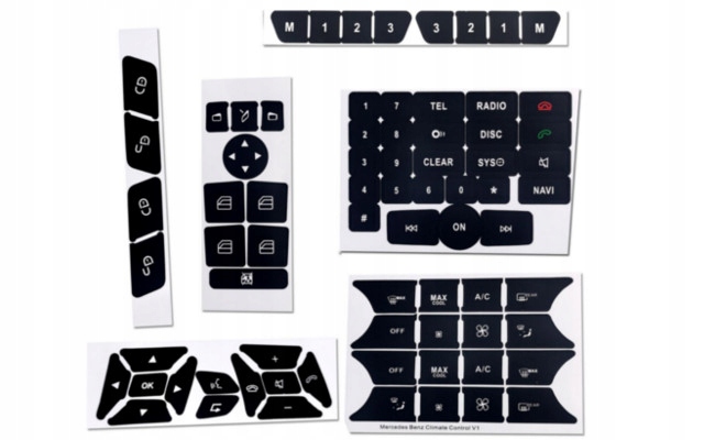 фото №1, Панель обдув окон радио руля наклейки naprawcze mercedes r172 r231