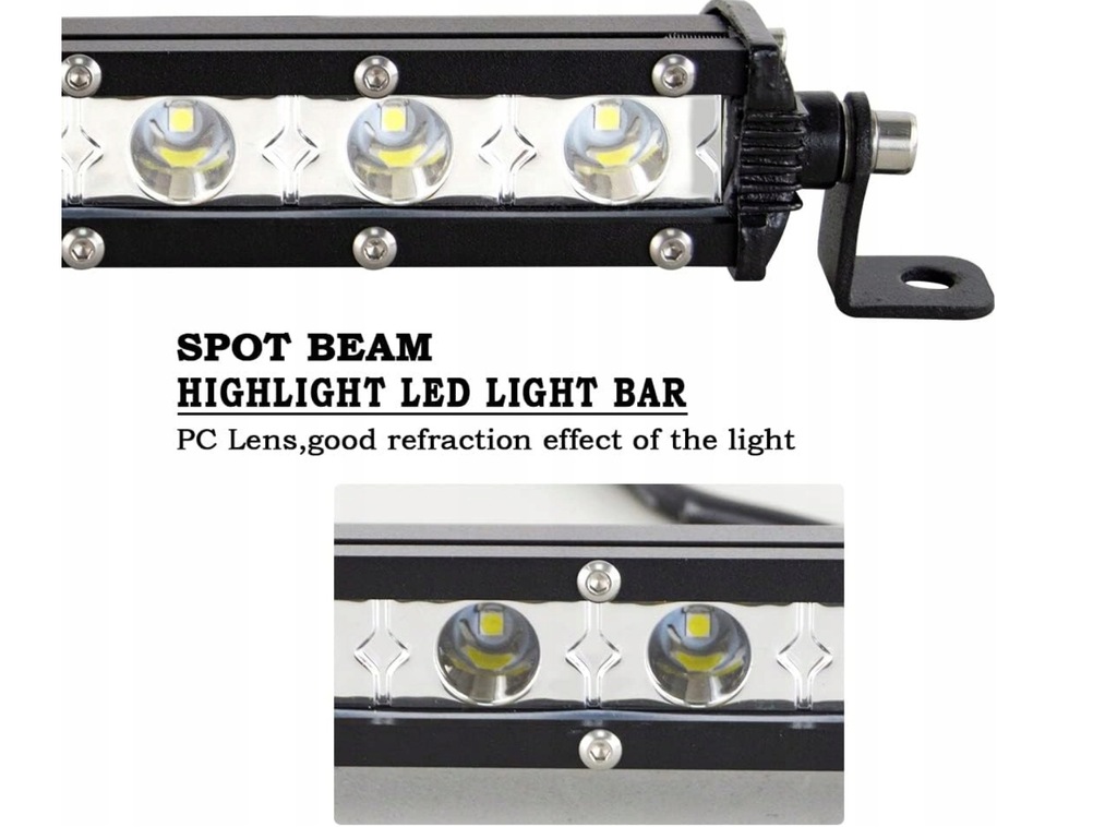 фото №5, Молдинг світлова led 33cm 36w 3600lm протитуманна фара прожектор лампа робоча 12v