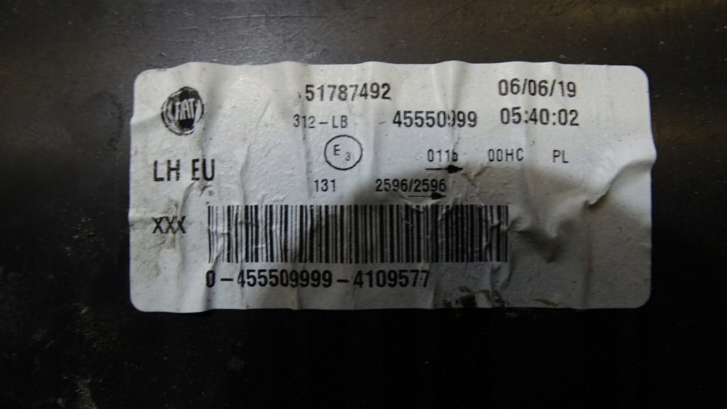 фото №2, Лампа левая передняя fiat 500