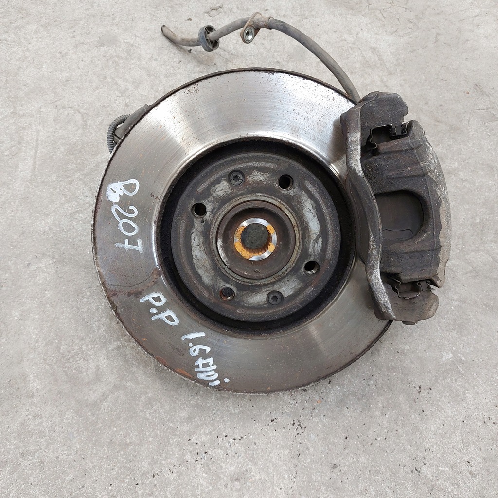 фото №10, Peugeot 207 1,6hdi поворотний кулак права передня супорт