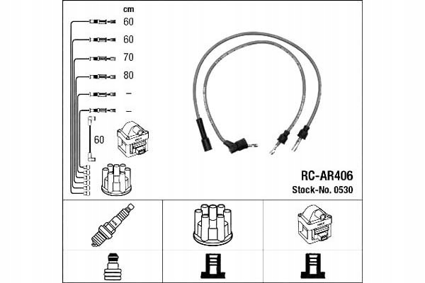 фото №1, Набір трубопровід запалювання alfa romeo 75 90 gtv