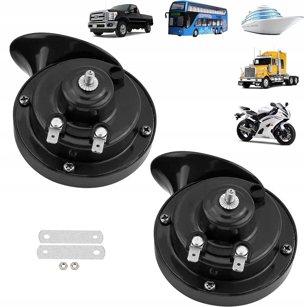 фото №14, Клаксон ślimaka 12 v ,электрический клаксон совместимый с ciężarówkami, 300db