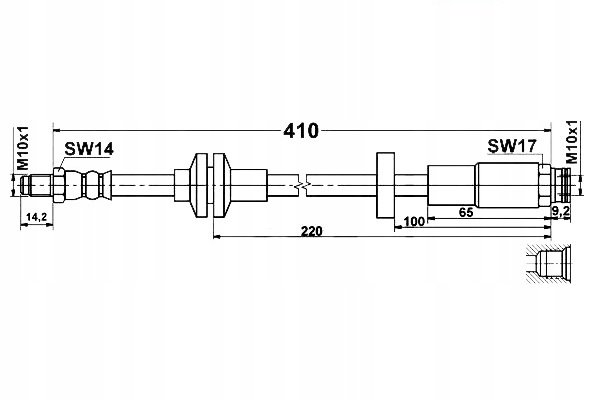 фото №1, Ate шланг тормозной elast. alfa romeo giulietta