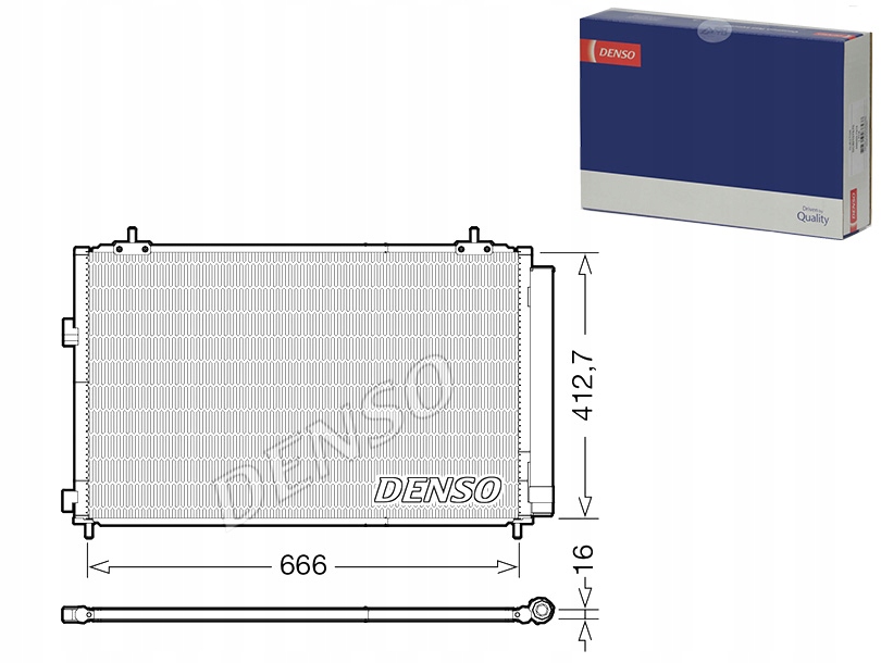 фото №1, Конденсатор кондиціонера toyota rav 4 iv 2.0-2.5 12.12- denso