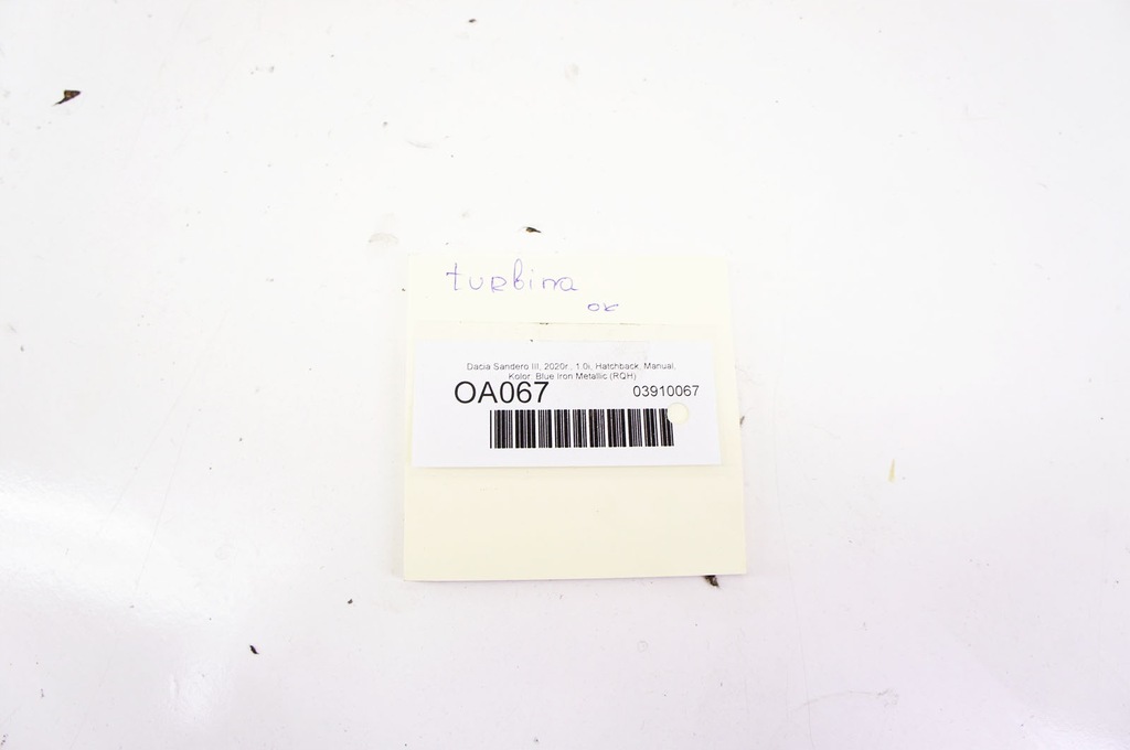 фото №8, Oa067 dacia sandero iii 1.0i турбонагнетатель turbo