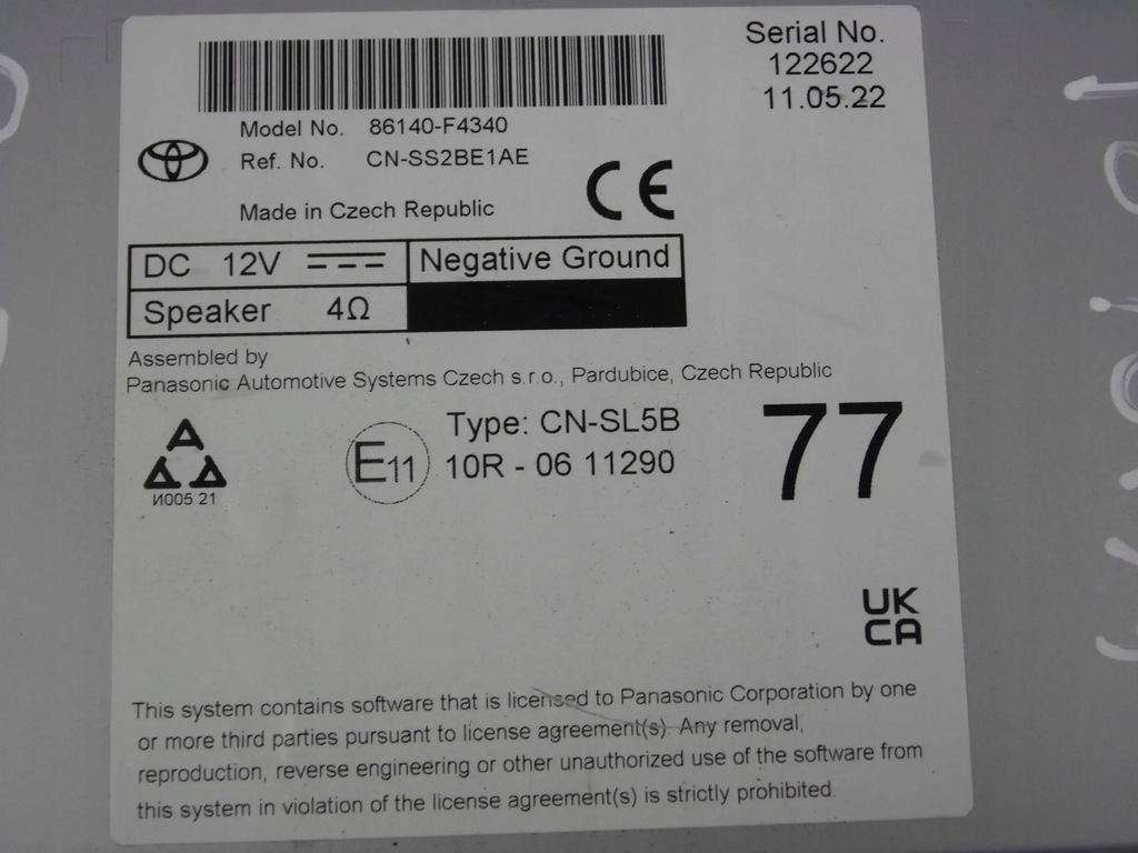 фото №8, Toyota c-hr chr 2022 lift радио экран дисплей 86140f4340 86140-f4340