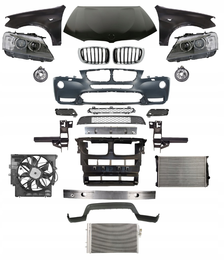 фото №1, X3 f25 10-14 перед капот бампер pas лампа крила