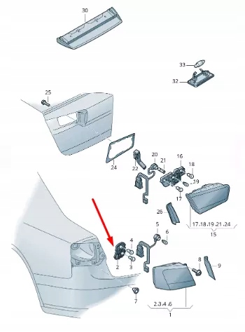 фото №10, Audi a6 c7 кронштейн лампочка заднего правого свет 4g9945222 oem