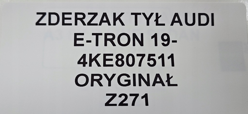 Бампер задня audi e-tron 19- 4ke807511 оригінал Доставка