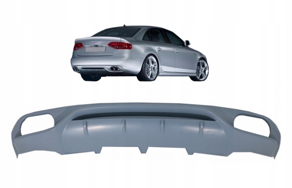 Диффузор бампер спойлер abt audi a4 b8 07-12 Цена