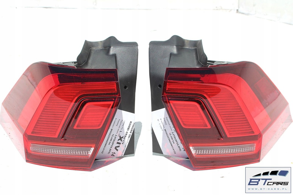 фото №13, Vw tiguan ii 5na задня li7f бампер задній + кришка багажника багажника + лампи лампа led