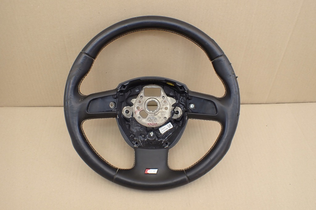 фото №14, Audi a8 s8 4e0 d3 повітропровід 3 спицевий шкіра подушка безпеки s8 пелюстки перемикання