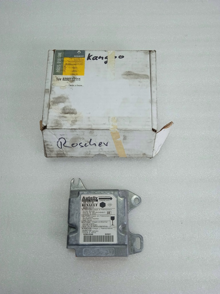 фото №1, Renault kangoo модуль датчик air bag 8200112111