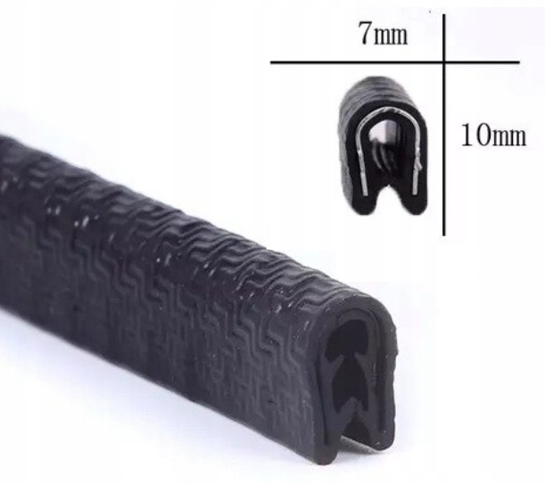 фото №9, Прокладка дверь резиновый zbrojona универсальная защита край краевая 5m