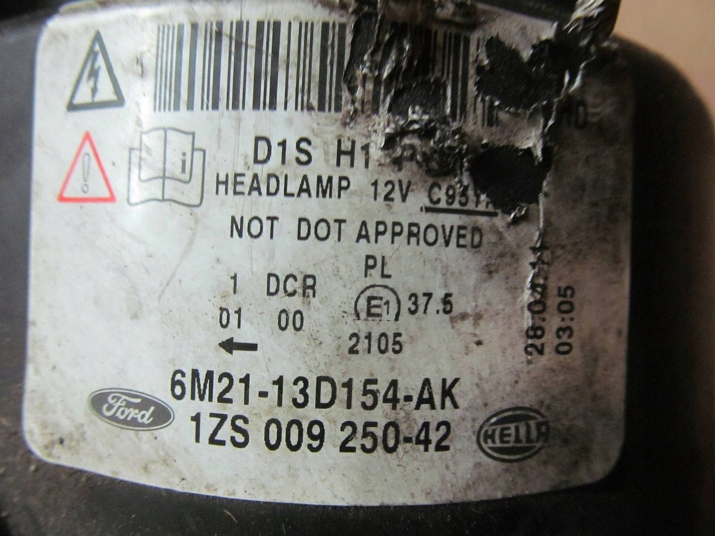 фото №16, Ford galaxy / s-max 06-14 фара лампа правый перед передняя правая c503