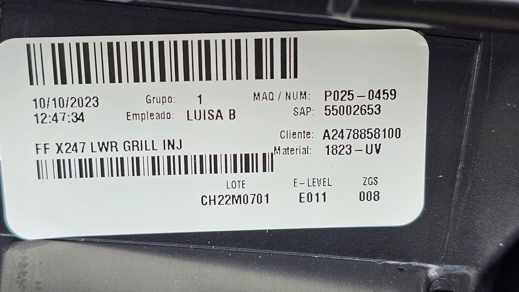 фото №11, Решётка решётка радиатора бампера mercedes glb x247 a2478858100 a2478858102 oryg nowa