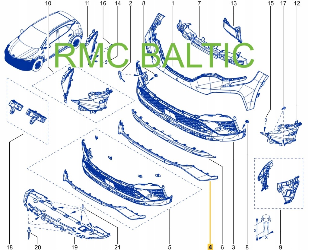 фото №16, Nowa оригінальний номер молдинг бампера перед renault captur ii rs line
