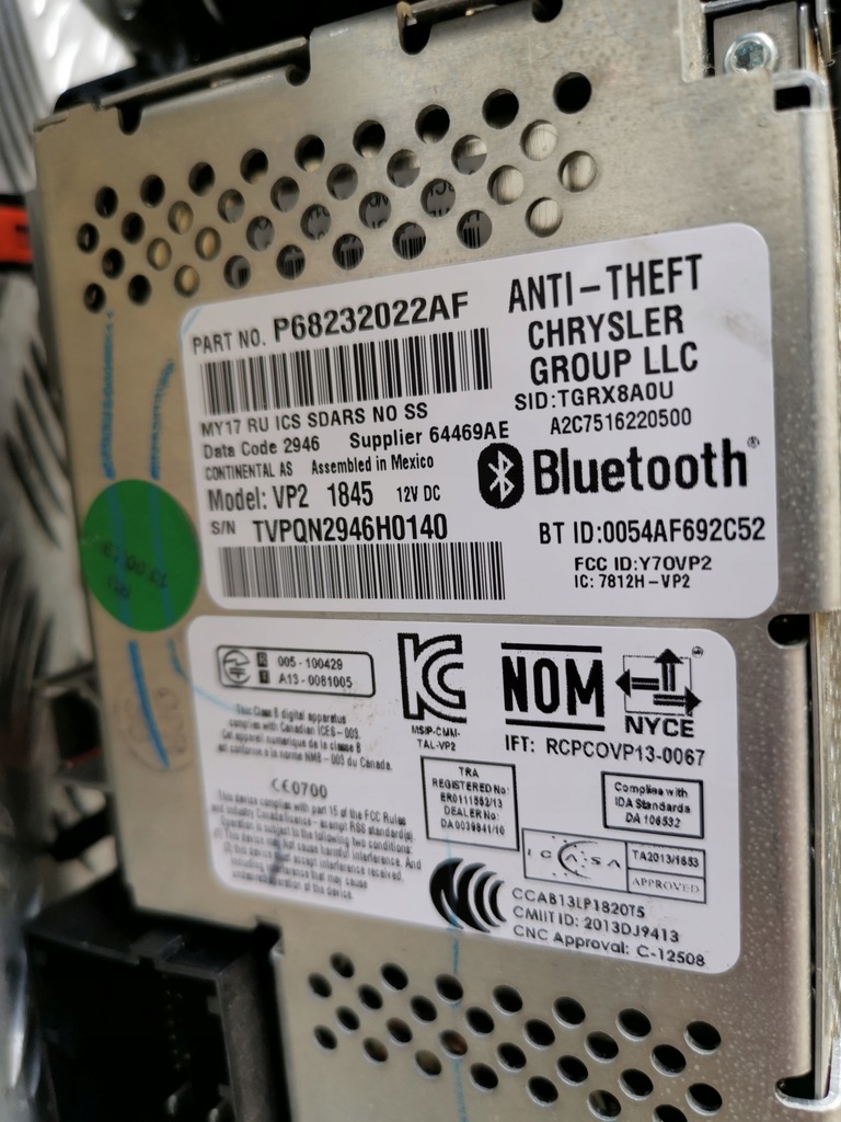 фото №6, Chrysler pacifica 17 радио рамка решётка обдув