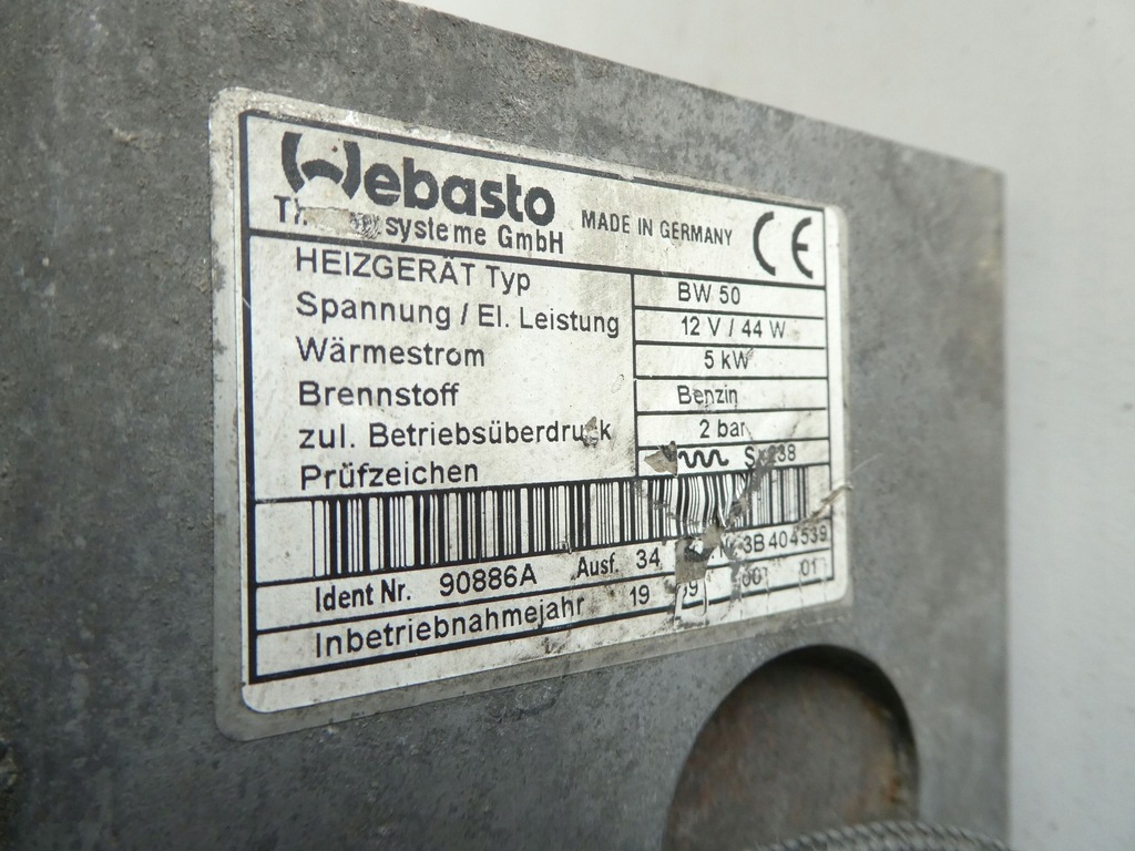 фото №5, Обігрівач стояночний webasto mazda bw50 12v/44w