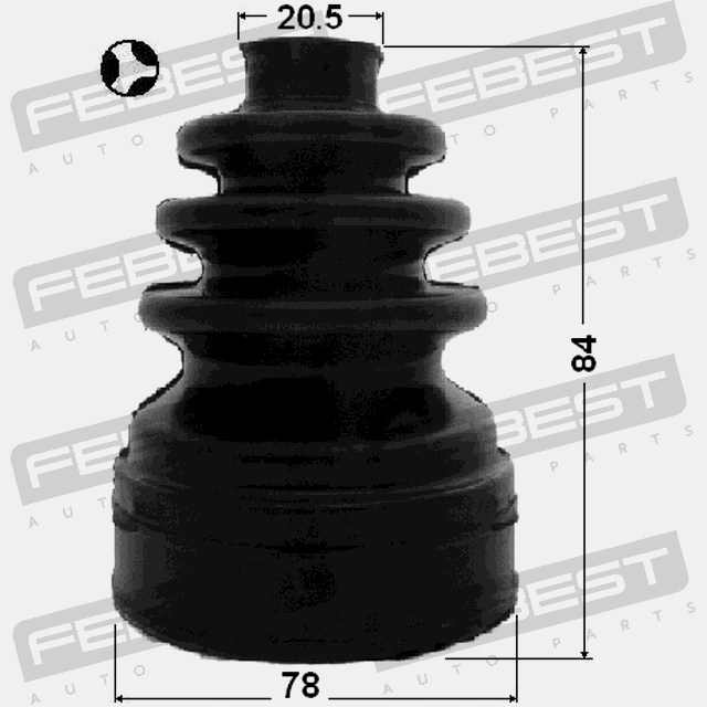 фото №13, Захист шарнір привідного внутрішнього 78x84x20.5 febest 2715-s40t