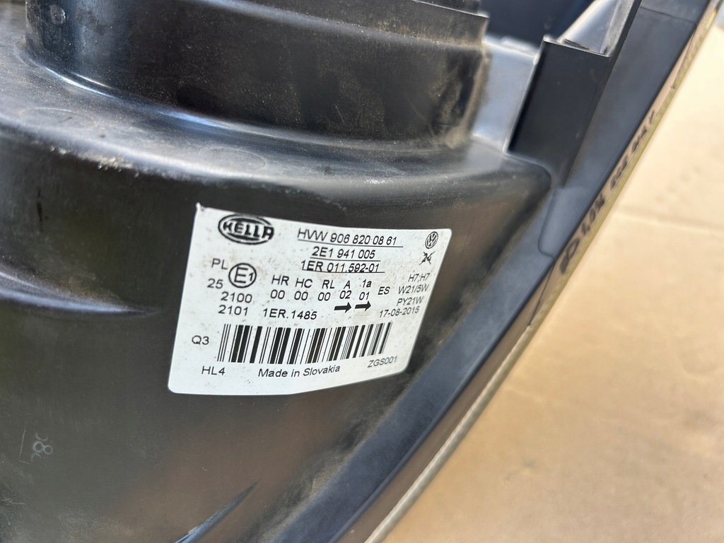 фото №8, Лампа ліва передня vw crafter i 2e1941005 pzn
