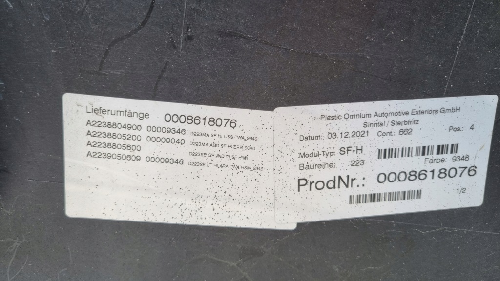 фото №14, Mercedes s-klasa maybach w223 бампер задня + наконечник вихлоп org