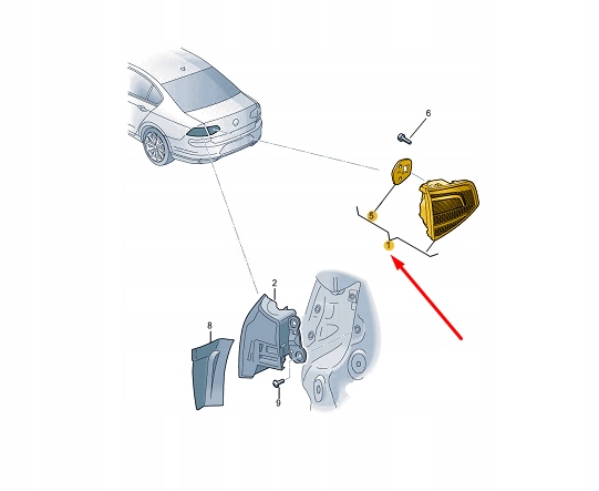 фото №1, Skoda enyaq iv rear inner правый сторона задний фонарь lhd 5le945308