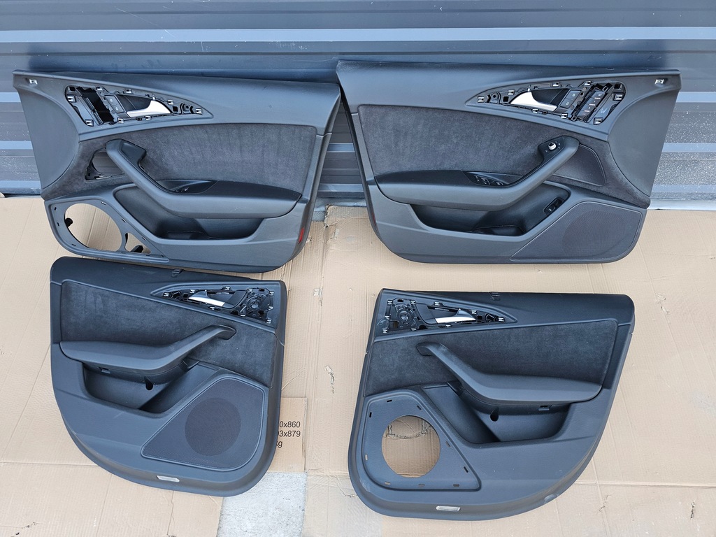 фото №10, Обшивка обшивки дверь комплект audi a6 c7 lift алькантара