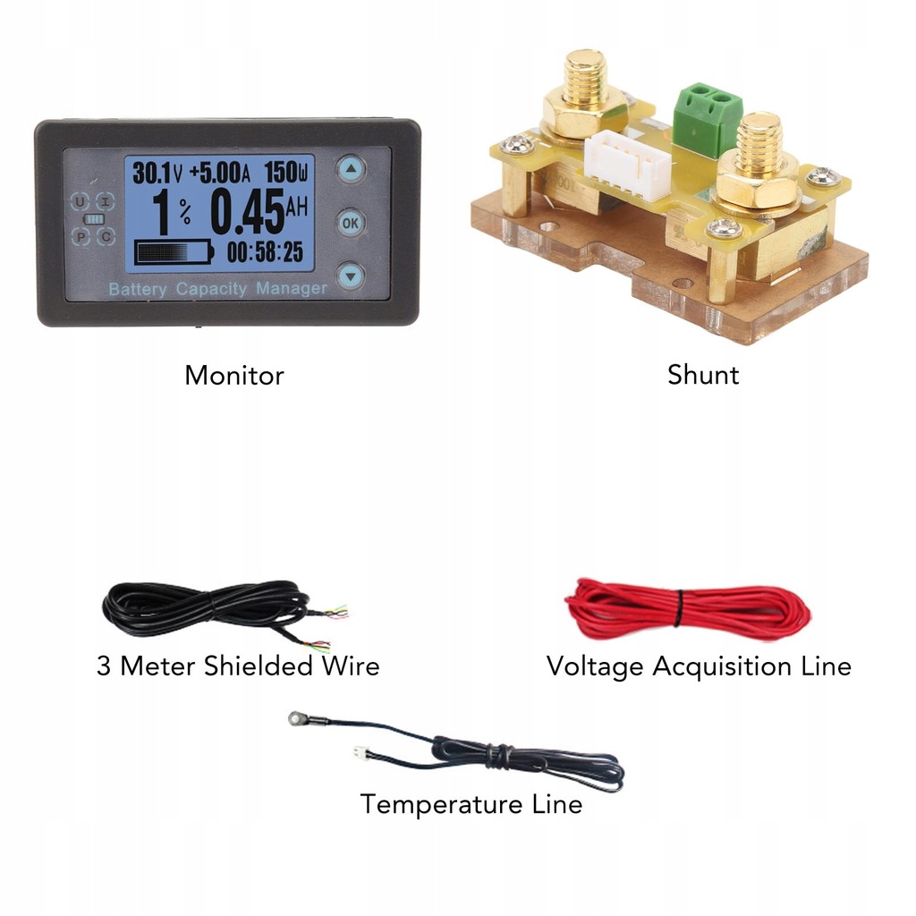 фото №14, Монітор акумулятора bluetooth з napięciem bocznikowym, pojemność струму, вимірювач