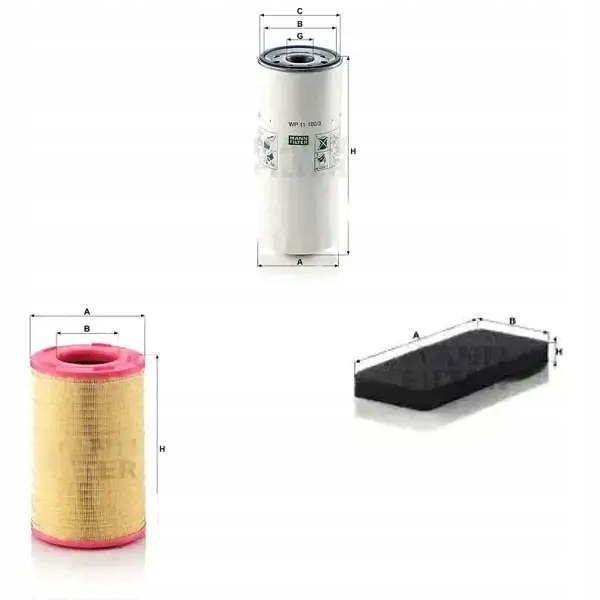 фото №1, Комплект фільтрів volvo fe ii mann фільтр