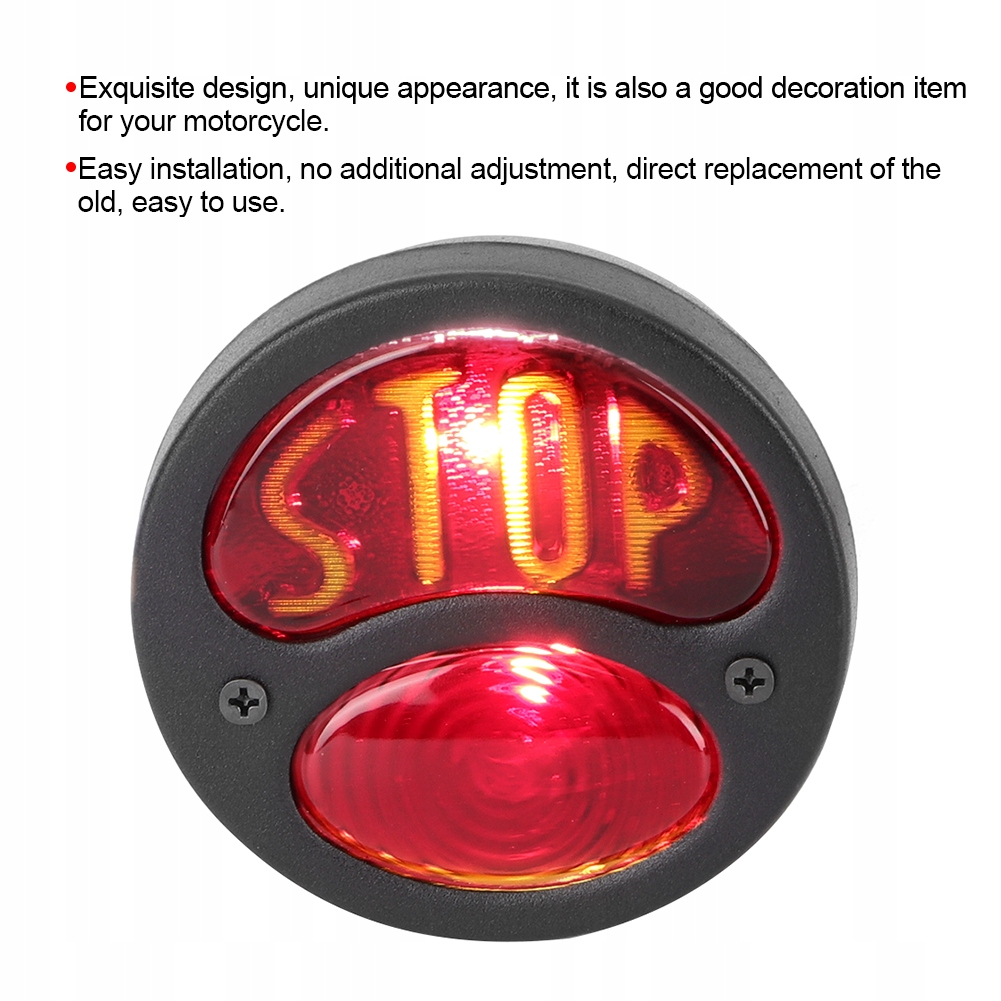 фото №7, 12v універсальний мотоцикл задні світло стоп-сигнал