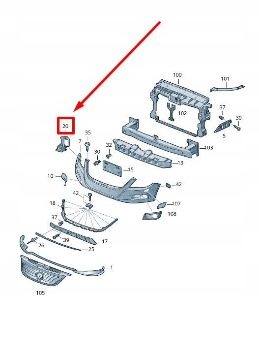 фото №11, Vw tiguan 5n передняя часть left бампер guide frame 5n0807941a
