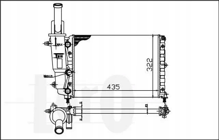 Радиатор воды fiat punto 1.1 93-00 loro новая Доставка